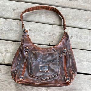 Frankie & Johnnie Brown Faux Leather Purse